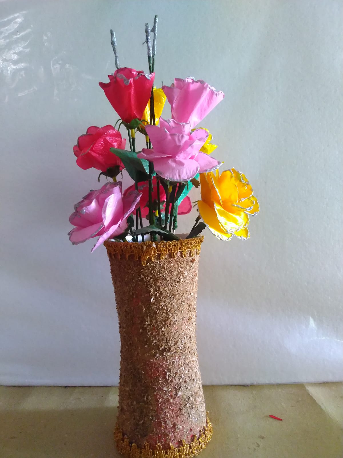 Buket Bunga Vas Bunga Kemasan Sterofoam